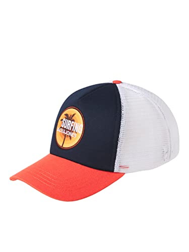 JACK & JONES Męska czapka z daszkiem Jacbyron Surf Trucker Cap, Navy Blazer, One Size, granatowy blezer, jeden rozmiar