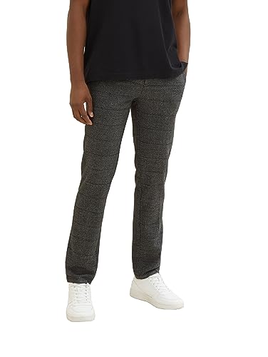 TOM TAILOR spodnie męskie, 34046 - Grey Black Grindle Check, 28W / 30L