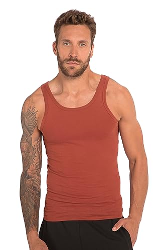 JP 1880, Męski, duże rozmiary, podkoszulek, Öko-Tex, tank top, Spalana glina, 7XL