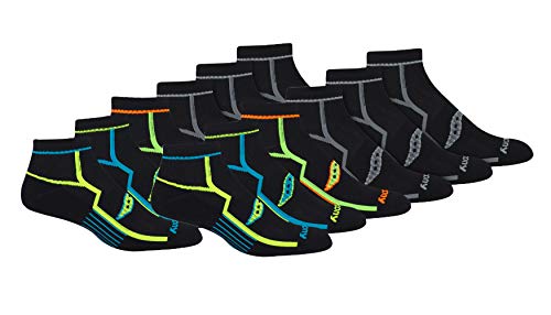Saucony Skarpety męskie Multi Pack Bolt Performance Quarter, Czarny (12 par), 40.5-46 EU