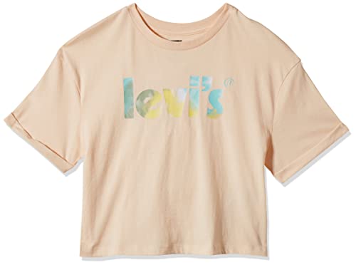 Levi's Kids Koszulka dziewczęca Lvg Meet & Greet zwinięty rękaw, Pale Brzoskwinia, 4 Lata