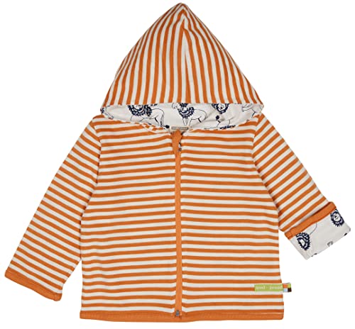 loud + proud Dziecięca kurtka uniseks z kapturem, certyfikat GOTS, Carrot, 62/68, Marchewka, 62-68