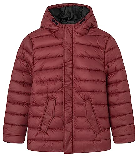 Pepe Jeans Kurtka chłopięca Andreu, Czerwony (bordowy), 16 lat
