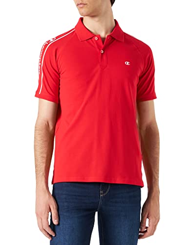 Champion Męska koszulka polo Gallery Tape, pique Stretch, Rosso, XXL