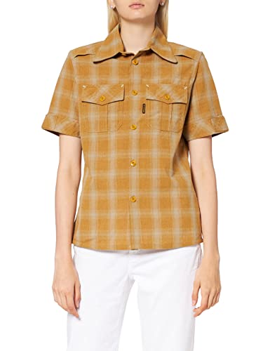 G-STAR RAW Damska koszulka Officer z krótkim rękawem, wielobarwny (Toasted Phill Check C857-c646), S