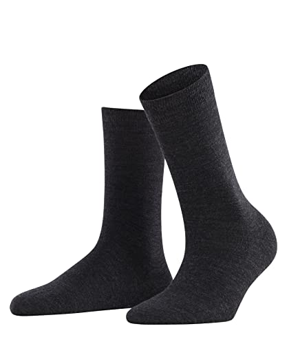 FALKE Kobiety Skarpety Softmerino W SO Wełna Merynosa Bawełna jednokolorowe 1 Para, Szary (Anthracite Melange 3089), 37-38