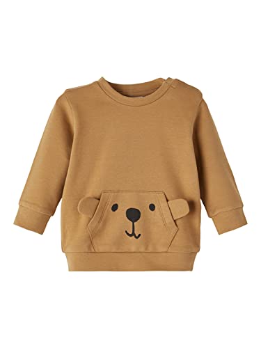 NAME IT Nbmbast LS Sweat UNB Bluza Dzieci Niemowlęta, Toasted Coconut, 50