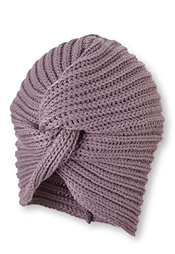 Sterntaler Dziewczęca czapka turbanowa dzianinowa, liliowy, 49 cm