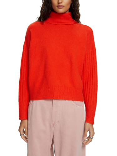 ESPRIT Sweter damski, 880 / Bright Orange, L