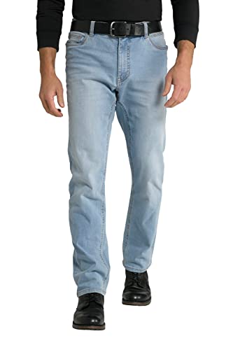 JP 1880 722849 męskie duże rozmiary od L-8XL do 70, dżinsy, 5-kieszeniowy elastyczny denim, prosty krój nogawek, węższa szerokość stopy, 722849, bleached denim, 38W / 34L