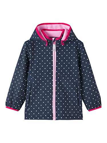 NAME IT Baby Girls NMFMALTA kurtka softshell DOT FO kurtka, Dark Sapphire, rozmiar 86, Dark Sapphire, 80 cm