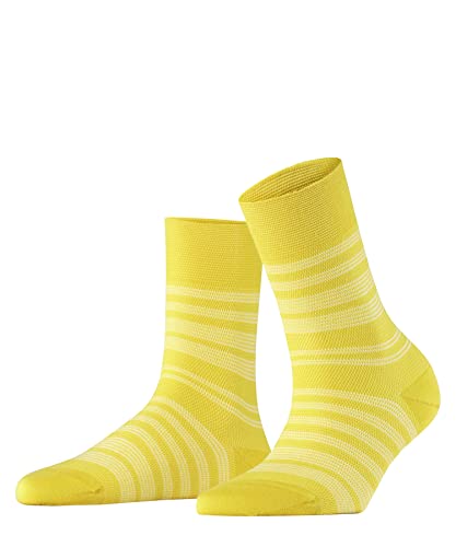 FALKE Kobiety Skarpety Sensitive Sunset Stripe W SO Trwały Lyocell bezuciskowe 1 Para, Żółty (Sunlight 1141), 39-42