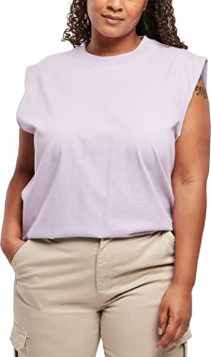 Urban Classics Damska koszulka z bawełny organicznej, górna część dla kobiet, poduszka na ramiona, organic Heavy Padded Shoulder Tank Top, dostępna w 4 kolorach, rozmiary XS - 5XL, fioletowy, 3XL