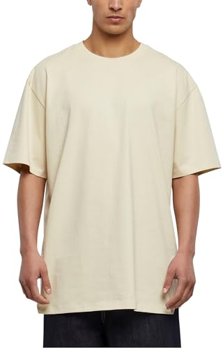Urban Classics Męski T-shirt Triangle Tee, krótki rękaw, top dla mężczyzn, dostępny w 2 kolorach, rozmiary S - 5XL, Sand, 5XL