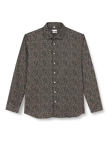 Seidensticker Męska koszula biznesowa - Extra Slim Fit - łatwa do prasowania - kołnierz Kent - długi rękaw - 100% bawełna, ciemnozielony, 38