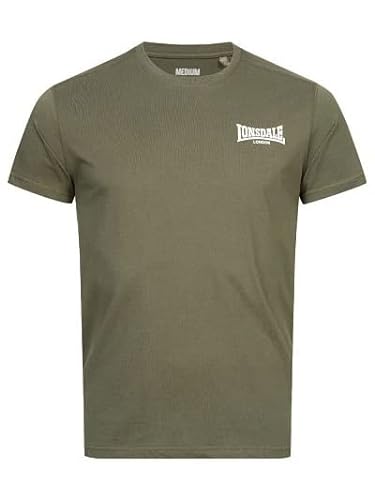 Lonsdale London koszulka męska elmdon, oliwkowy/biały, S