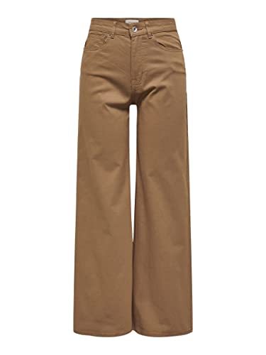 ONLY Spodnie damskie z wysokim stanem, Toasted Coconut, (XS) W / 32L