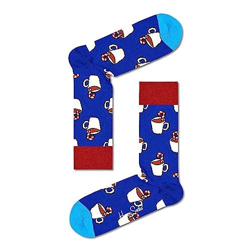Happy Socks Skarpety kakao z laską cukrową, NIEBIESKI