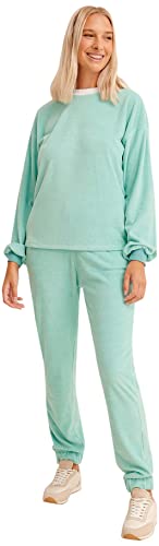 NA-KD Damskie spodnie dresowe Terry Cloth, turkusowy, XL
