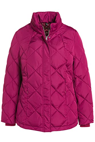 Ulla Popken Damska kurtka pikowana, wodoodporna, karminowoczerwony, 42-44 duże rozmiary