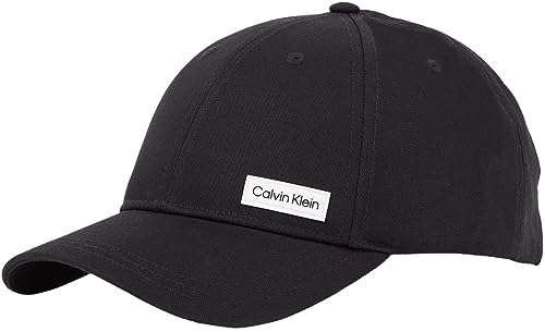 Calvin Klein Męska czapka Essential Patch BB, Ck Black, OS, Ck czarny, Rozmiar uniwersalny