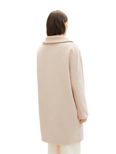 TOM TAILOR Płaszcz damski ze stójką, 33755-Bisque Melange, 3XL