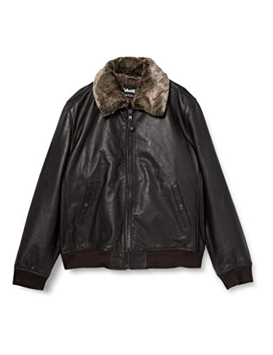 Schott NYC męska kurtka skórzana, ciemnobrązowy, 4XL