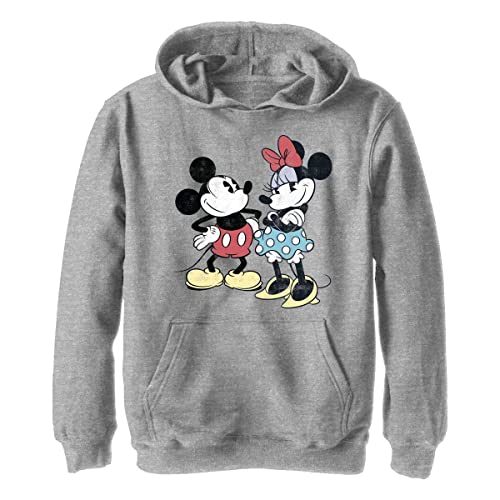 Disney Chłopięca bluza z kapturem Mickey Minnie retro, Sportowy wrzos, L