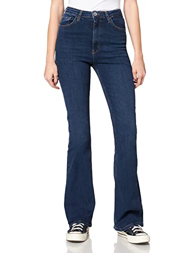 IPEKYOL Damskie spodnie Flared Pants Flare Fit, D. Indıgo, 40