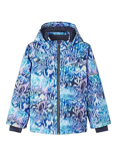 NAME IT Dziewczęca NKFSNOW10 kurtka Pastel Mix FO kurtka, niebieski atrament, 158, Blue Tint, 158 cm
