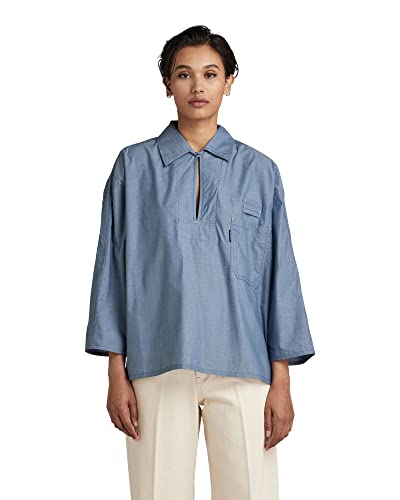 G-STAR RAW Damska bluza polo SS, Blue (Lt Cloud C894-0024), M