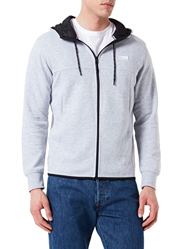 Jack & Jones Męska kurtka Jcoair Sweat Zip Hood Sn, Jasnoszary melanż, S