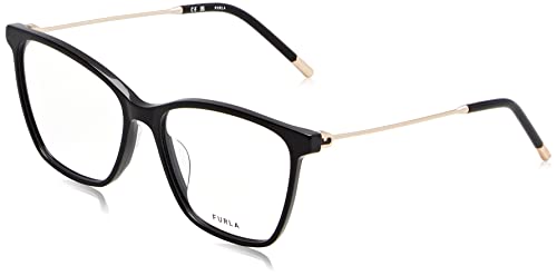 Furla Vfu635 Okulary przeciwsłoneczne, błyszczące czarne, 54 damskie, Czarny Błyszczący