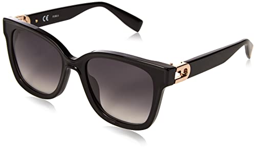 Furla Unisex SFU597 okulary przeciwsłoneczne, czarne, rozmiar 53, czarny, 53