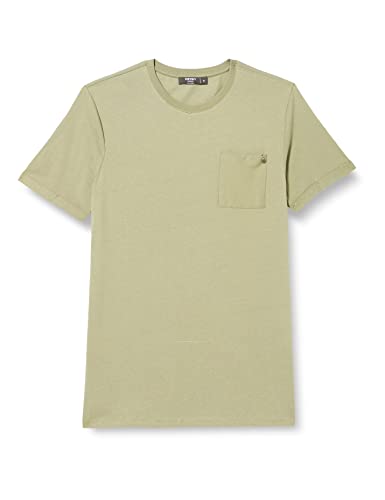 Koton Męski T-shirt Basic Pocket Detailed Crew Neck Short Sleeve, miętowy (660), L