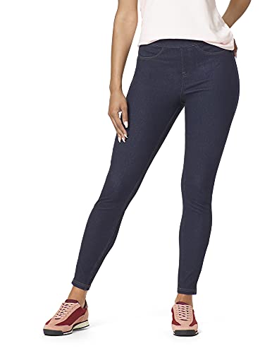 HUE Legginsy damskie Curvy Fit Essential Denim, Płukanie w północy, XL