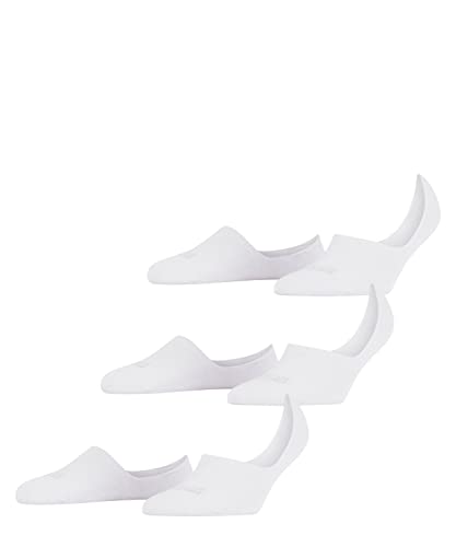 FALKE Kobiety Stopki Step High Cut 3-Pack W IN Zrównoważona Bawełna niewidoczne jednokolorowe 3 Pak, Biały (White 2000), 41-42
