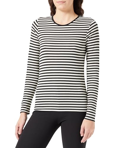 Vila VIASPEN L/S TOP, Czarne/paski: brzoza, S
