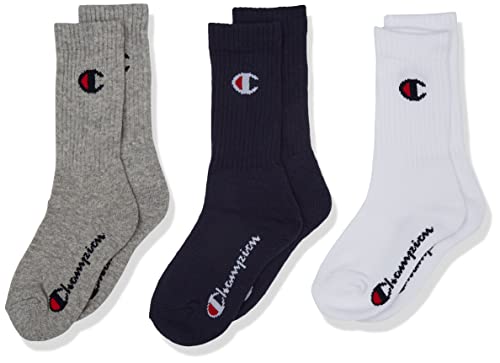 Champion Ochraniacze na buty i skarpety (zestaw 3 sztuk) Mieszane, Granatowy, Biały, Jasnoszary Wrzos, 35/38 EU