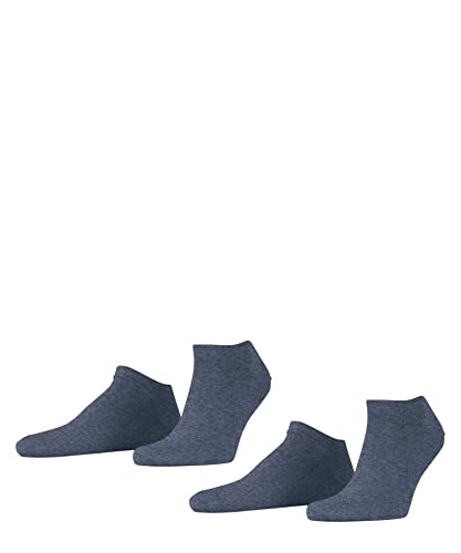 ESPRIT Mężczyźni Skarpety do trampek Basic Uni 2-Pack M SN Bawełna krótkie jednokolorowe 2 Pak, Niebieski (Light Denim 6660), 39-42