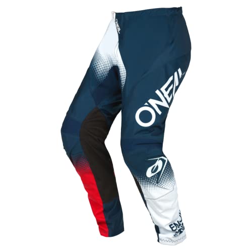 O'NEAL | Spodnie Motocross | Enduro MX | Maksymalna swoboda ruchów, lekka, oddychająca i wytrzymała konstrukcja | Element Racewear V.22 Pants | Dorośli | Blue White Red | Rozmiar 34/50