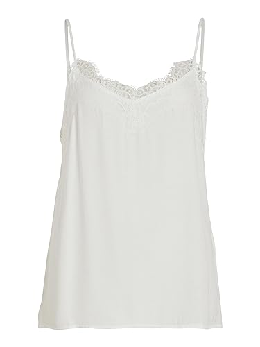 Vila Damski top koronkowy Vicava New Lace Singlet/Su-Noos, Cloud Dancer, 34