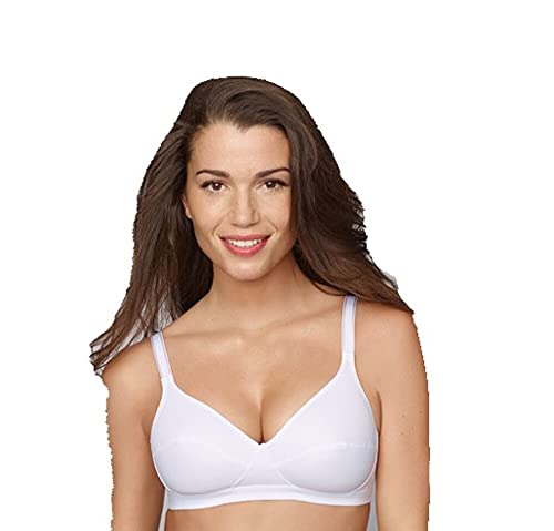 Playtex Damski biustonosz Basic Micro Support bez fiszbin - dwupak (2 sztuki), Czarno-biały Assort, 80D