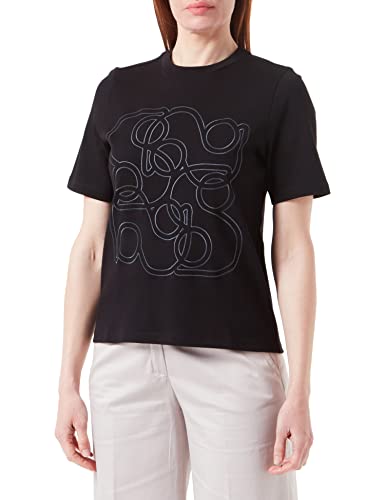 s.Oliver BLACK LABEL T-shirt damski, krótki rękaw, czarny, 32