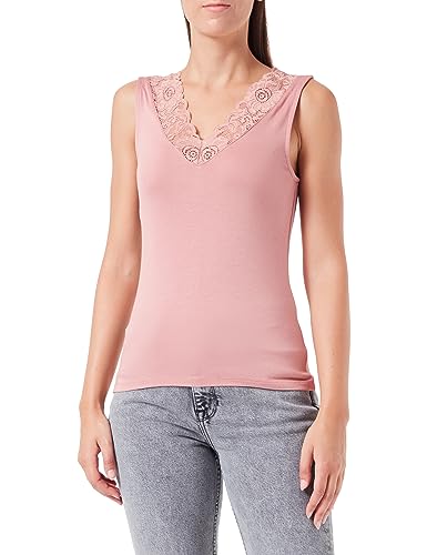 VERO MODA Vmrosa Sl V-Neck JRS Noos Top damski, popielaty ró? (Ash Rose), L