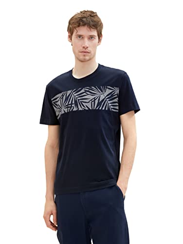 TOM TAILOR Koszulka męska 1036436, 10668-Sky Captain Blue, M, 10668 - Sky Captain Blue, M