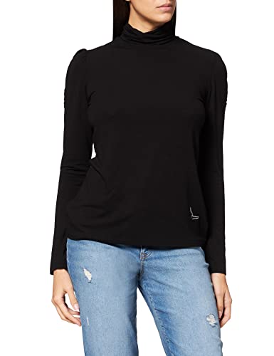 Trigema Damska koszulka z golfem, czarny, XL