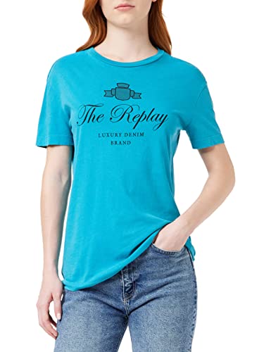 Replay Koszulka damska, 182 niebieski ptak, XS