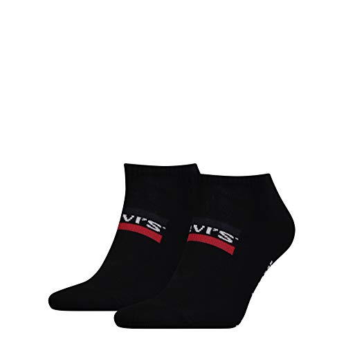 Levi's Męskie skarpety Levis 168ndl Low Cut Sprtwr Logo 2p, czarny (Black 200), 39-42 EU