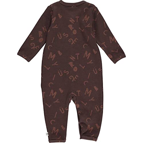 Müsli by Green Cotton Baby Boys Letter Bodysuit and Toddler Sleepers, kawowy, 80